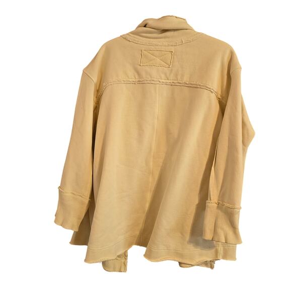 Free People We The Free Loui Cardi Jacket Canary Yellow Lagenlook XS Oversized - Picture 4 of 6